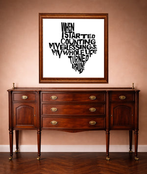 Willie Nelson Blessings Texas Quote Square Art Print
