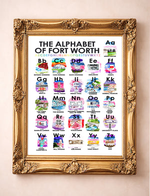 Fort Worth Art — Alphabet of Fort Worth Art and Decor | Caya Crum Art