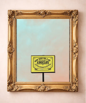 Angelo's BBQ Print — art print by Betsy Crum in a gold frame