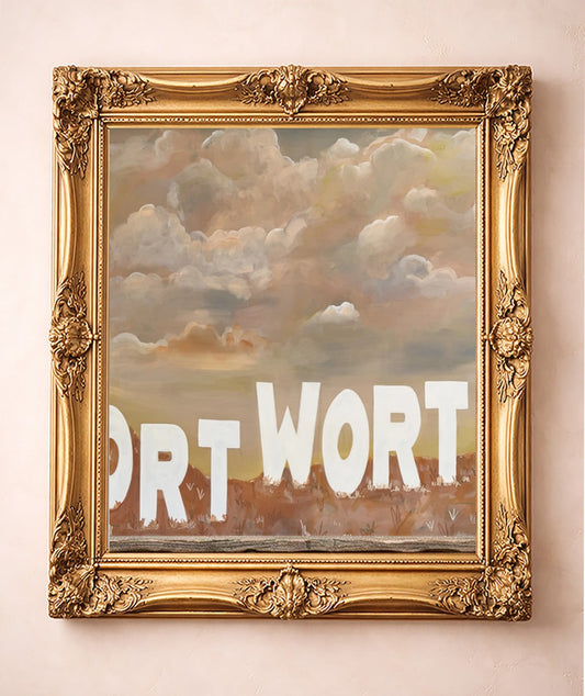 Fort Worth Sign Print — art print by Betsy Crum in a gold frame