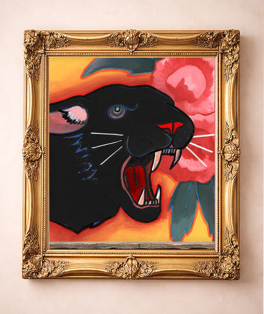 Panther City Print — art print by Caya Crum in a gold frame
