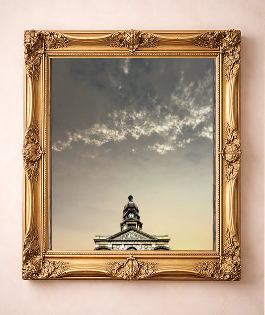 Tarrant County Courthouse Print — art print by Betsy Crum in a gold frame