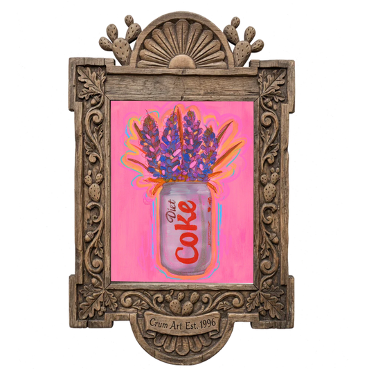 Fridge Cigarette Diet Coke — art print by Caya Crum in a carved wood frame