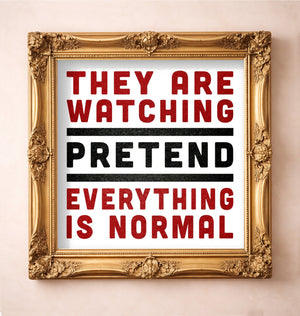 They Are Watching — art print by Betsy Crum in a gold frame