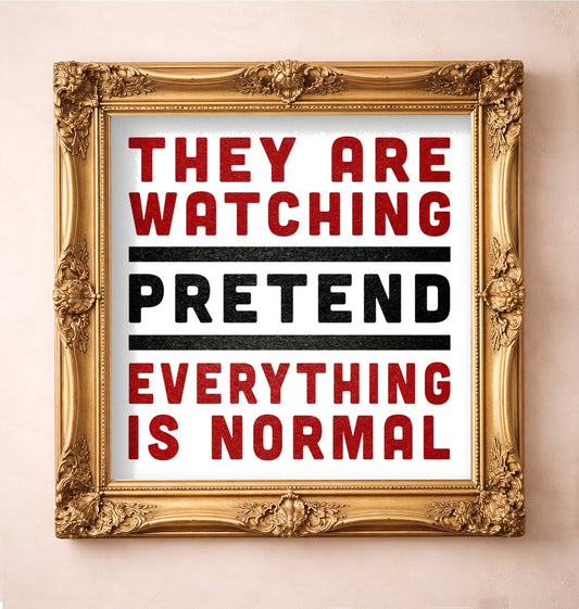 They Are Watching — art print by Betsy Crum in a gold frame