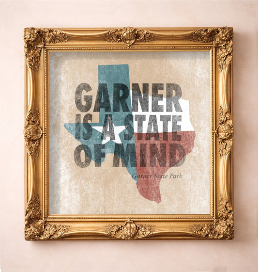 Garner State Park State of Mind — art print by Betsy Crum in a gold frame