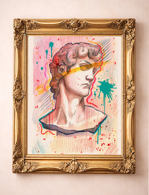 Greco Roman Cowboy shown framed by Crum Art