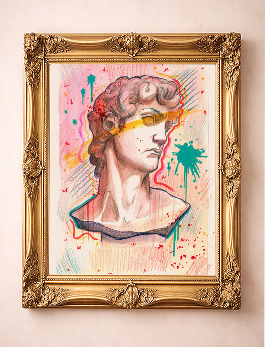 Greco Roman Cowboy shown framed by Crum Art