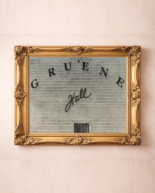 Shiner at Gruene Hall Texas art print by Caya Crum — in a gold frame