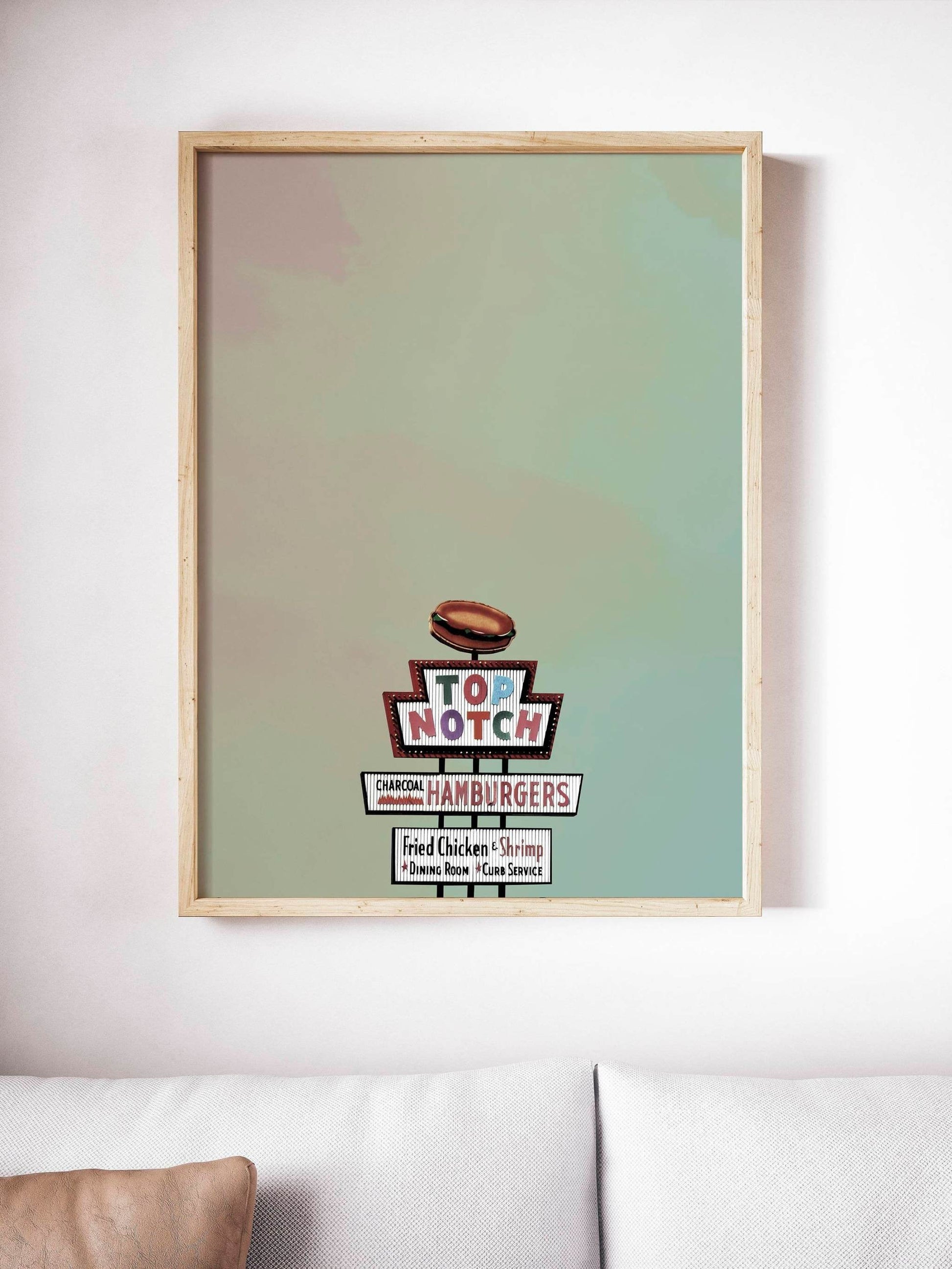 Top Notch Austin Texas art print by Betsy Crum on cotton rag paper with vibrant colors and modern design