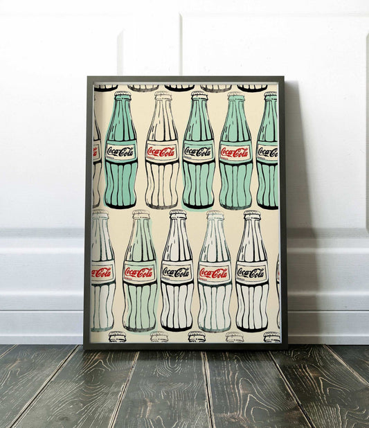 Mexican Coke Print art featuring hand-drawn Coca Cola bottles by Betsy Crum on cotton rag paper