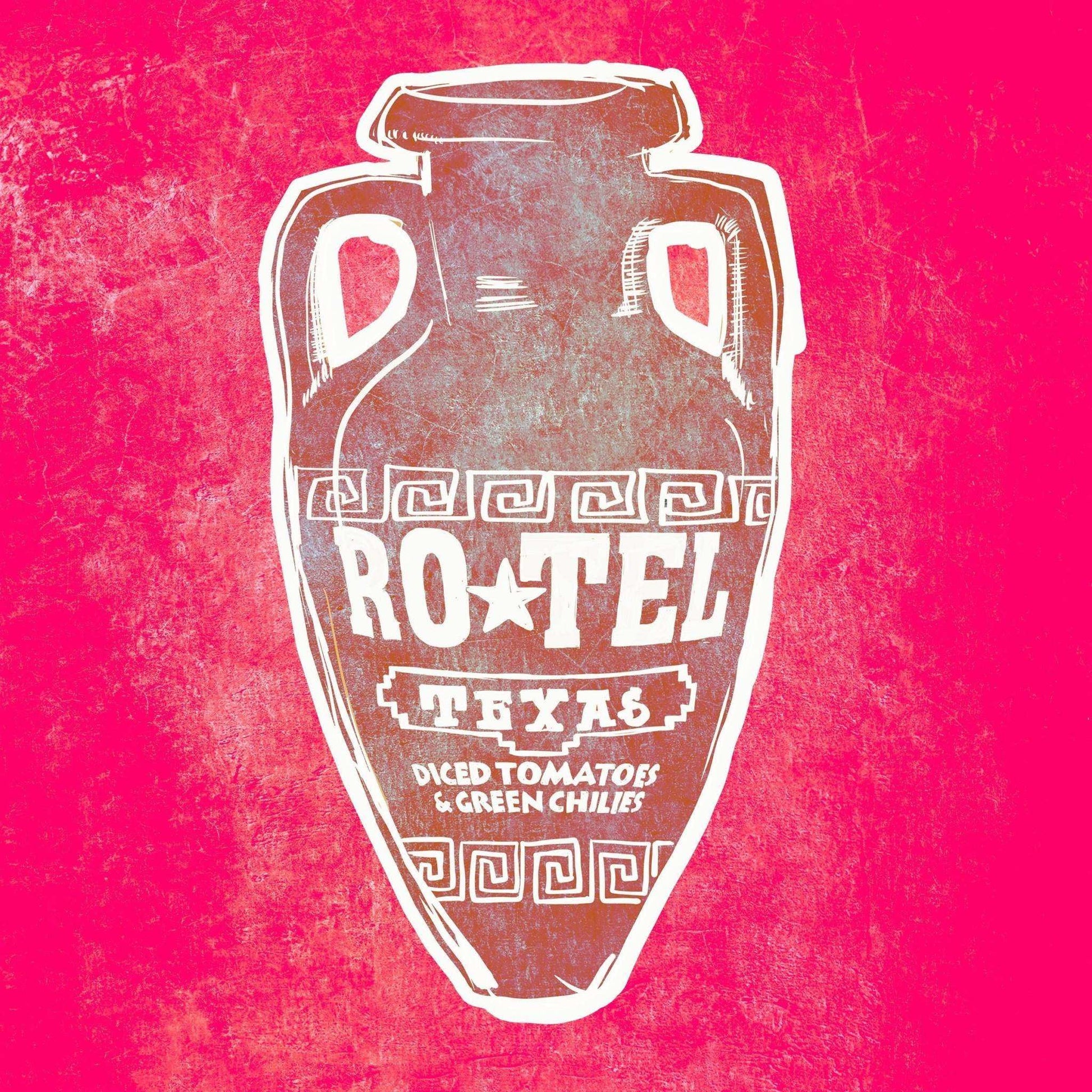Rotel Tomatoes Classic art print by Betsy Crum on cotton rag paper with vintage Texas design