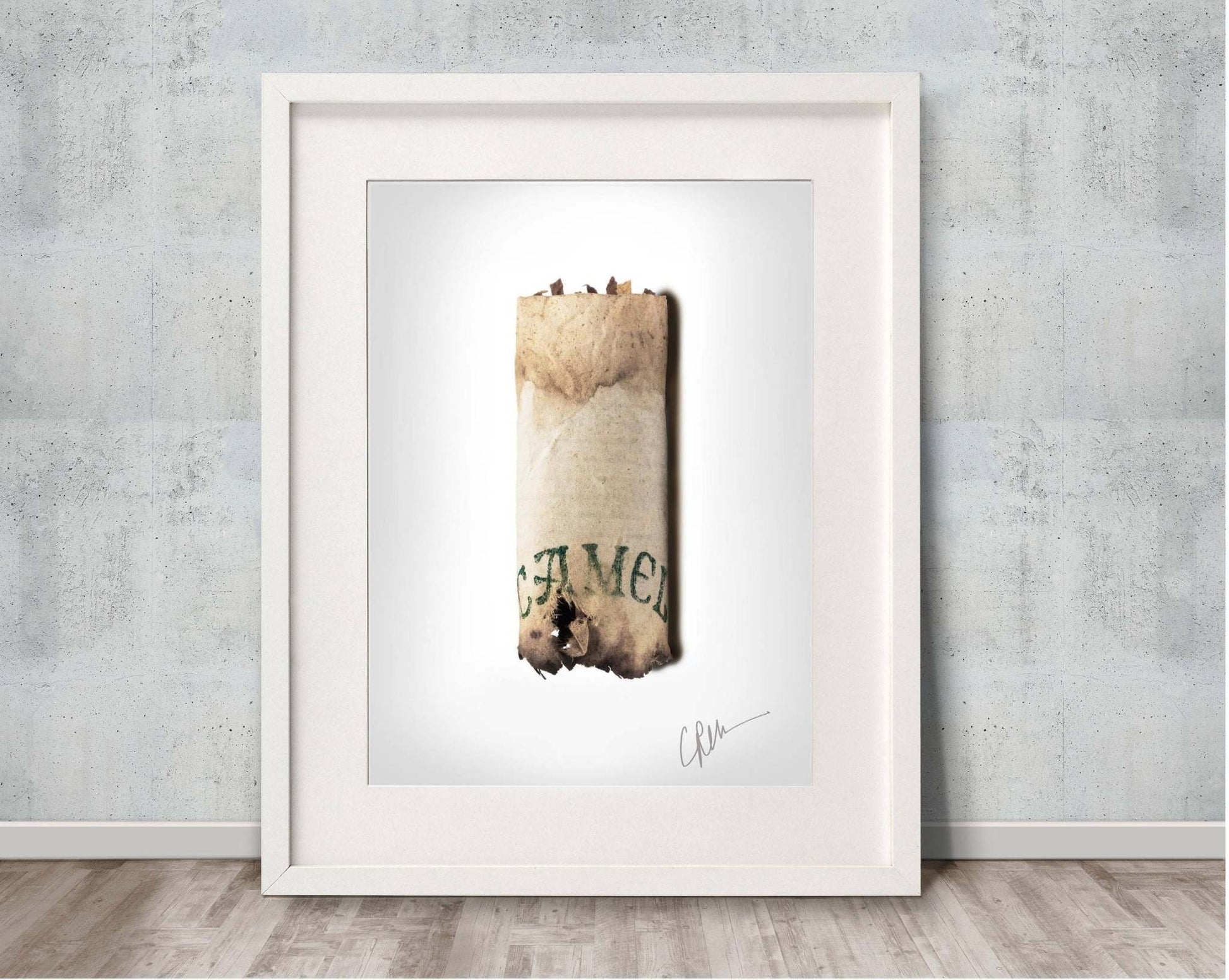 Camel Cigarette museum print on acid-free cotton paper, signed by artist.