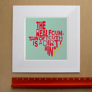 Jerry Hall Quote Print | Betsy Crum | Crum Art in matted square frame mockup