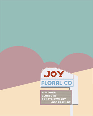 Fort Worth Art Prints — Joy Floral Print Fort Worth Camp Bowie Signs and Landmarks Art | Betsy Crum Art