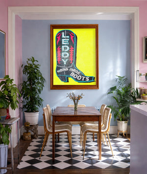 Fort Worth Leddysyellow8X10 shown framed by Crum Art