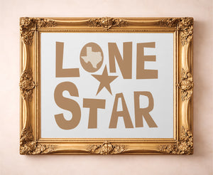 Typography Art | Lone Star Texas Type | Betsy Crum