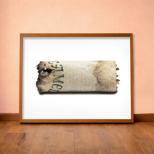 Mildred's Last Cigarette photograph by Betsy Crum framed in a lived-in room