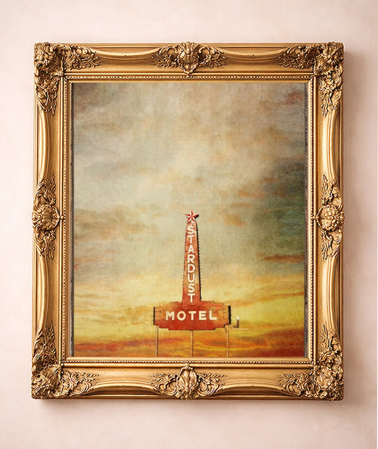 Stardust Sign — art print by Betsy Crum in a gold frame