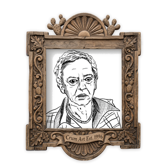 Mr. Furley Print — art print by Betsy Crum in a carved wood frame