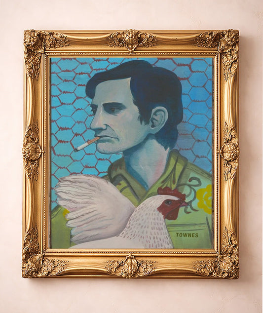Townes Van Zandt Painting — art print by Caya Crum in a gold frame