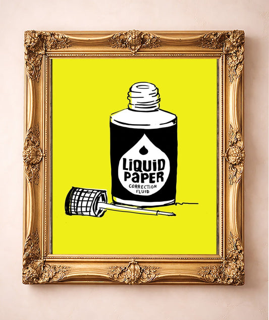 Liquid Paper — art print by Betsy Crum in a gold frame