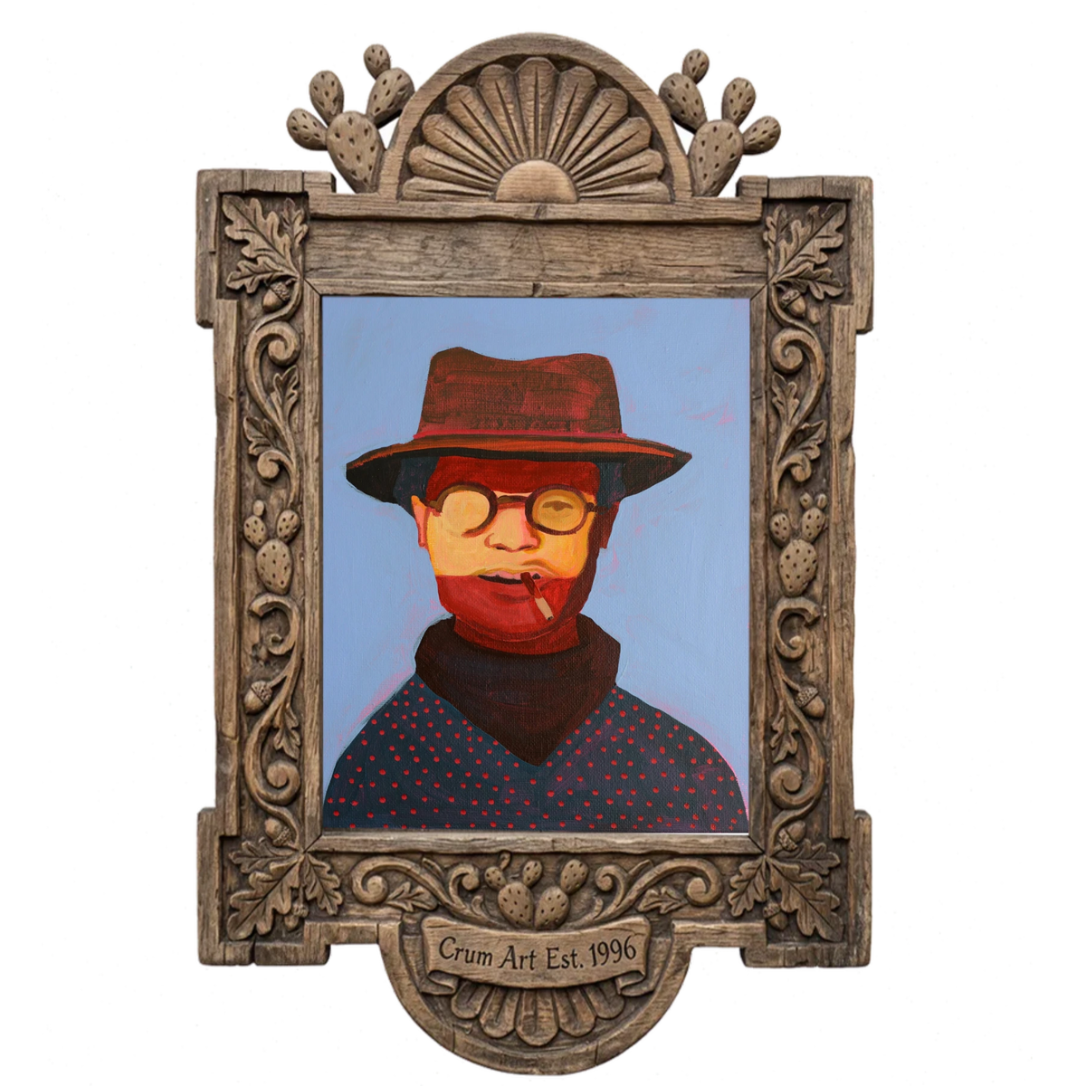 Oil Baron — art print by Caya Crum in a carved wood frame