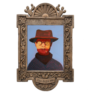 Oil Baron — art print by Caya Crum in a carved wood frame
