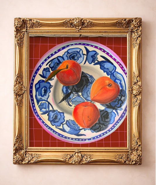 Parker County Peaches — art print by Caya Crum in a gold frame