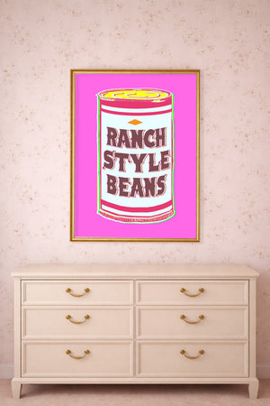 Bronc Buster Yellow Pink shown framed by Crum Art