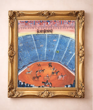 Houston Rodeo Arena — art print by Caya Crum in a gold frame
