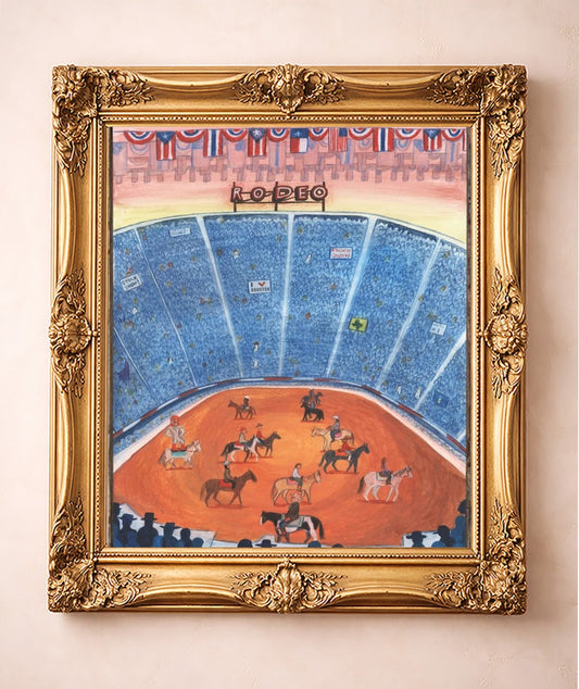 Houston Rodeo Arena — art print by Caya Crum in a gold frame