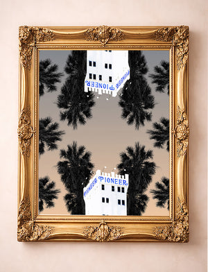 Pioneer Flour Mill San Antonio art print by Betsy Crum in a gold frame