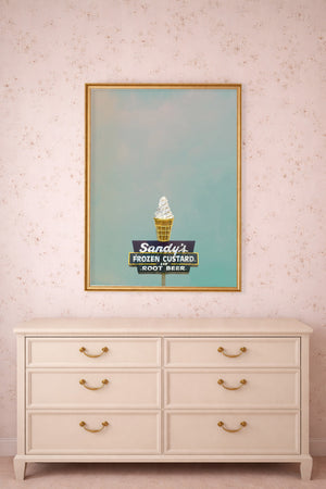 Austin Art Big Sky Print- Sandy’s Frozen Custard Neon Ice Cream Print | Austin Icons Print |Betsy Crum Art