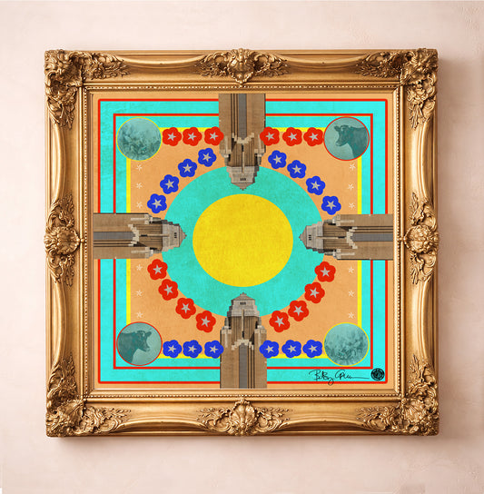 Fort Worth Art | Will Rogers Tower Scarf Print | Betsy Crum