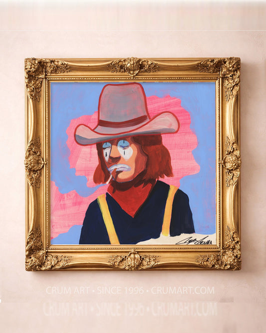 Billy — square art print by Caya Crum in a square gold frame