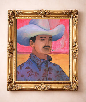 Jesse — art print by Caya Crum in a gold frame