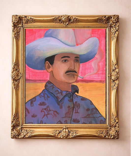 Jesse — art print by Caya Crum in a gold frame