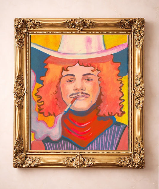 Red Hair Jack — art print by Caya Crum in a gold frame