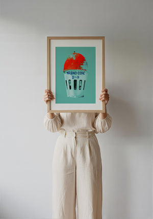 Mr Sno Cone Fort Worth art print by Betsy Crum — framed with velvet mat