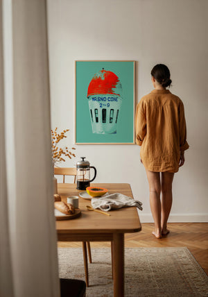 Mr Sno Cone Fort Worth art print by Betsy Crum — framed with velvet mat