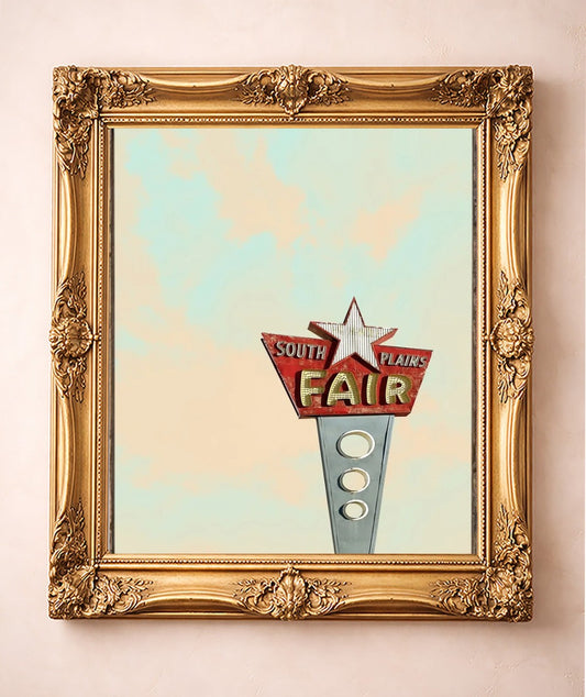 South Plains Fair Print — art print by Betsy Crum in a gold frame