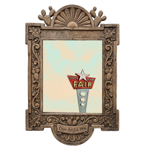 South Plains Fair — Lubbock art print by Betsy Crum in a carved wood frame