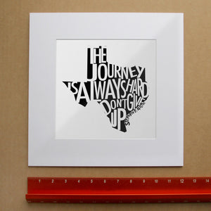 Stephen F. Austin Quote Prints matted square art print by Betsy Crum.