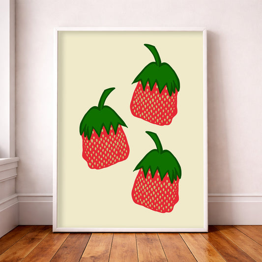 Art Print Strawberry Candy Nostalgia Art - Grandma Vibes | Betsy Crum