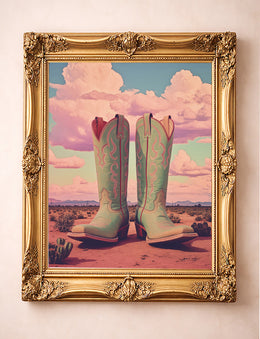 Marfa Boots shown framed by Crum Art