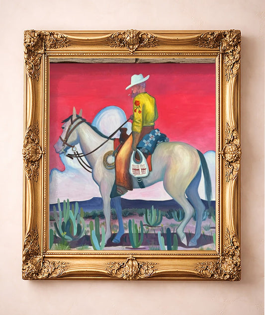 Thank You Horse — art print by Caya Crum in a gold frame