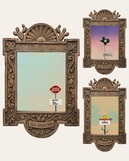 The Big Sky Signs Set — set of 3 wall art: Be Nice, Dairy Queen Big Texas Sky, No Assholes Allowed by Betsy Crum | Crum Art