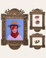 The Bowie Set — set of 3 wall art: Cowboy Bowie Print, Bowie Eyes Study, Bowie Texas Matchbox by Caya Crum | Crum Art