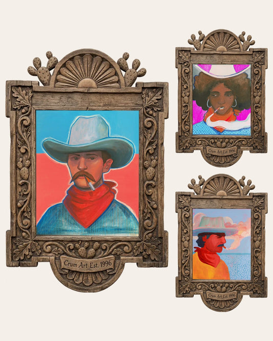 The Bunkhouse Set — set of 3 wall art: Red Headed Stranger, Dorothy, Cash by Caya Crum | Crum Art